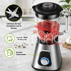 Liquidificador Multiuso 5 em 1 Com 2 Jarras de Vidro + BRINDE: Porta Tempero Vertical 16 Potes - COMPRE 1 LEVE 2