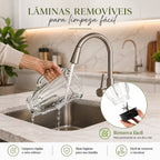 Liquidificador Multiuso 5 em 1 Com 2 Jarras de Vidro + BRINDE: Porta Tempero Vertical 16 Potes - COMPRE 1 LEVE 2