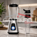 Liquidificador Multiuso 5 em 1 Com 2 Jarras de Vidro + BRINDE: Porta Tempero Vertical 16 Potes - COMPRE 1 LEVE 2