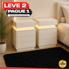Gaveteiro Inteligente Led Multifuncional c/ Carregador + BRINDE: Tapete Peluciado de 122x183cm - COMPRE 1 LEVE 2