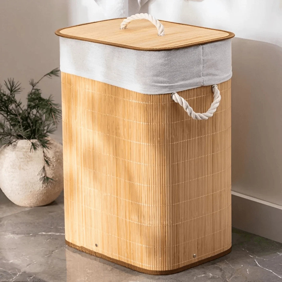 Cesto De Roupa em Bambu